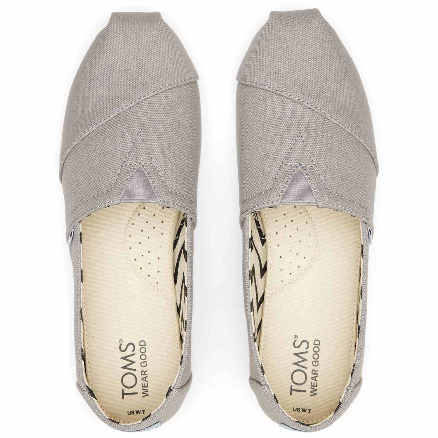 Women's Recycled Cotton Dark Grey Slip Ons Women