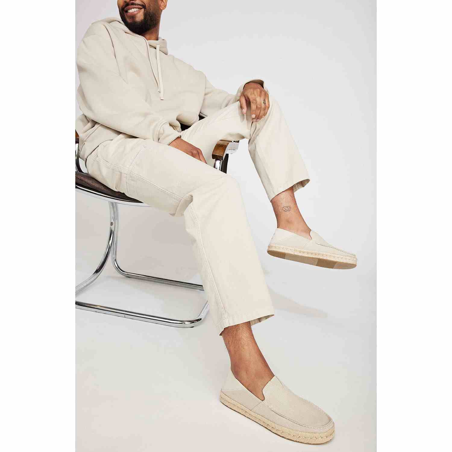 Men's Alonso Loafers Cream Suede Espadrilles