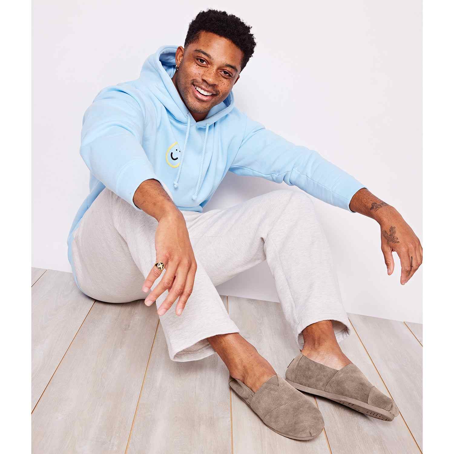 Men's Taupe Suede Lightweight Slip Ons