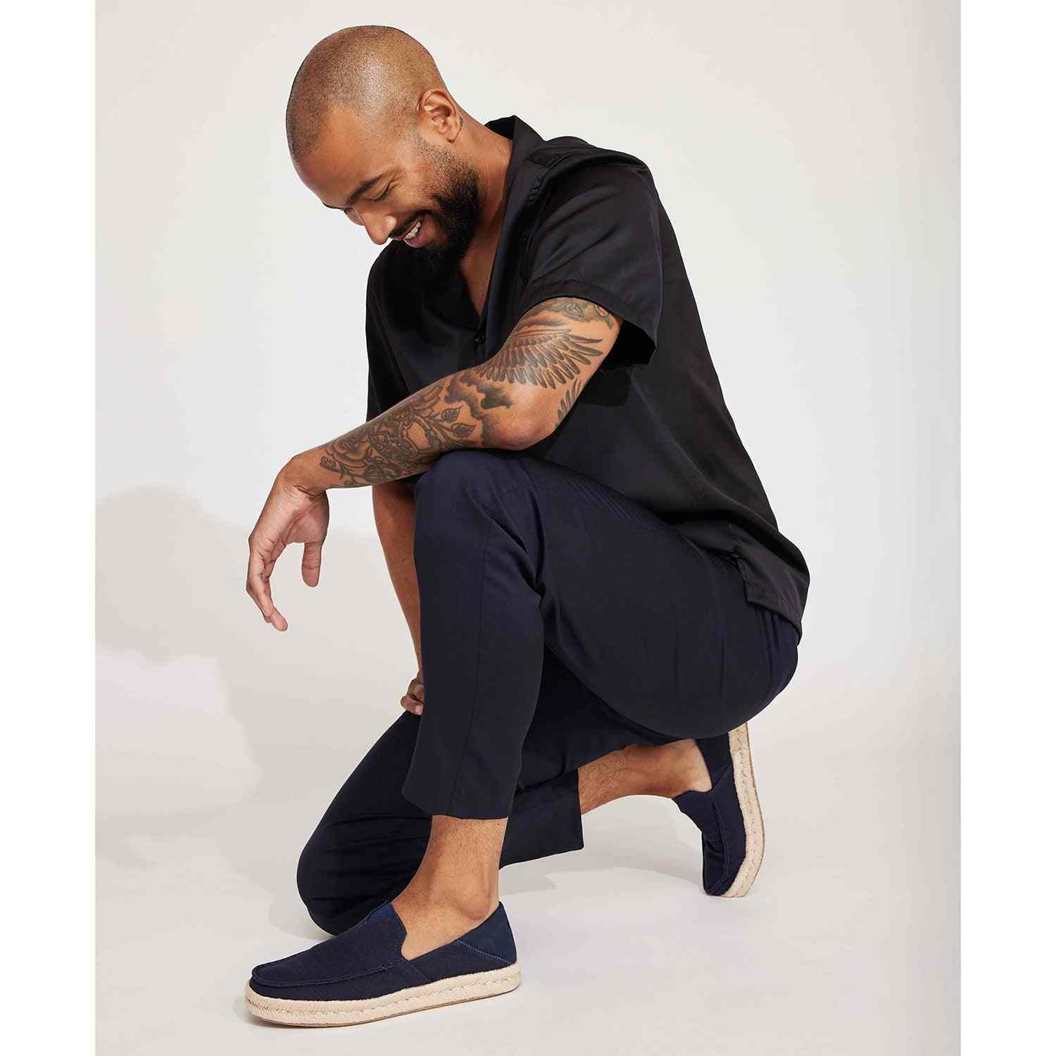 Men's Alonso Loafers Navy Suede Espadrilles