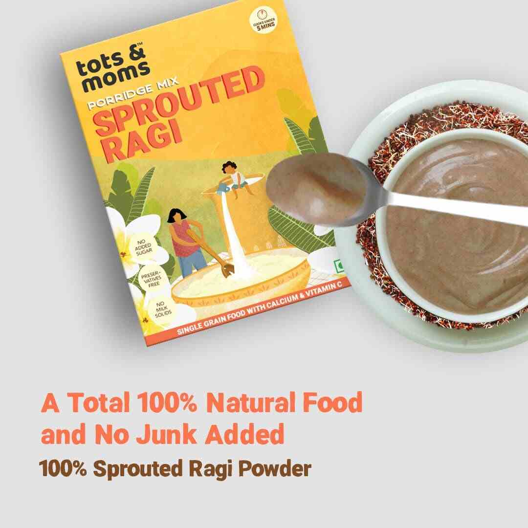 Tots & Moms | Sprouted Ragi Powder | 200G
