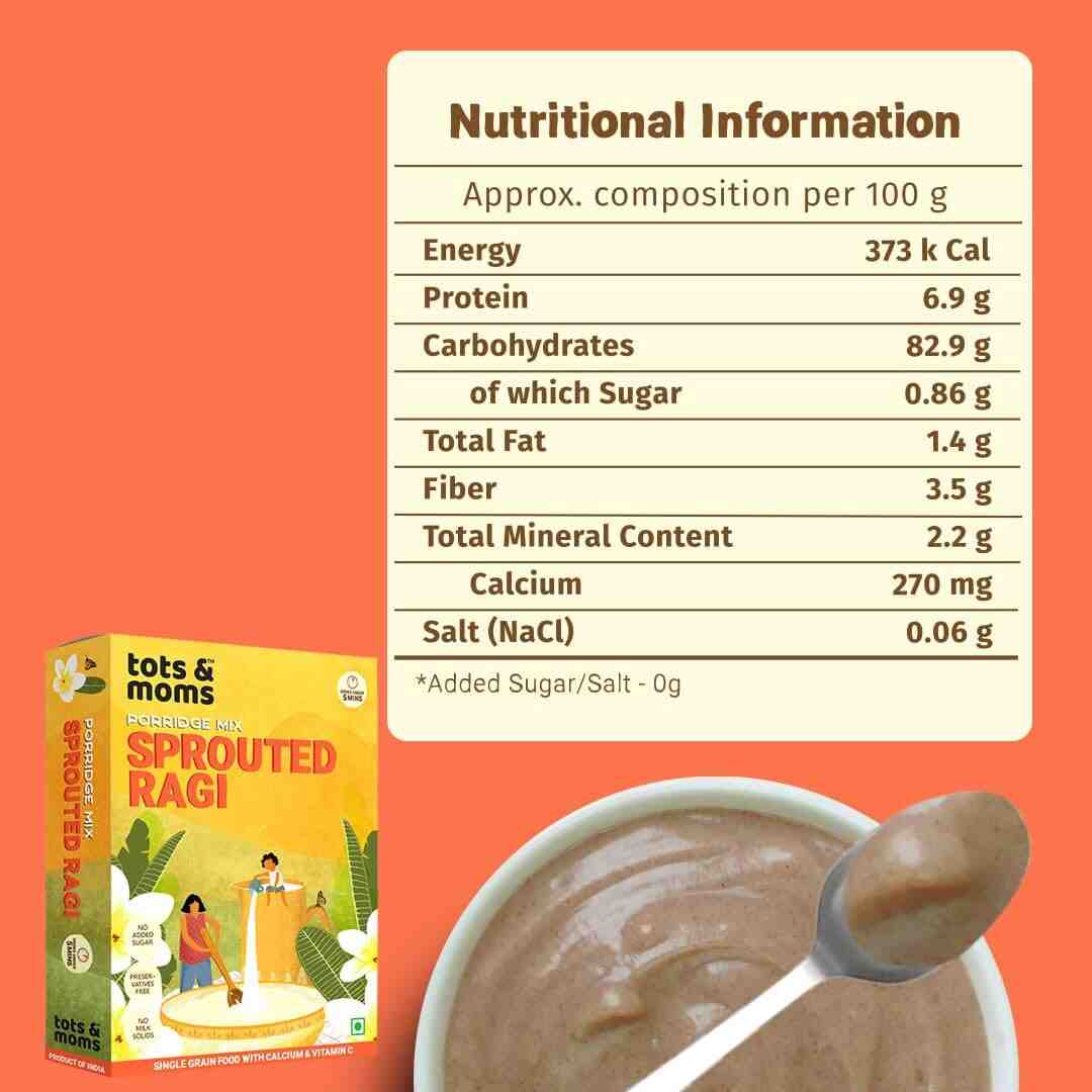 Tots & Moms | Sprouted Ragi Powder | 200G