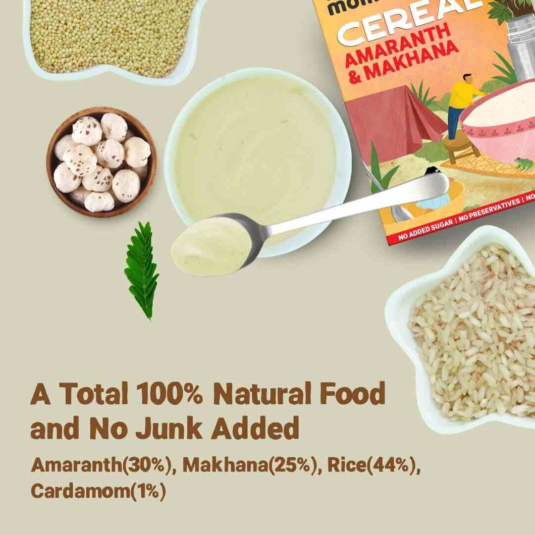 Tots & Moms | Protein & Calcium Rich | Amaranth & Makhana Instant Cereal | 200G