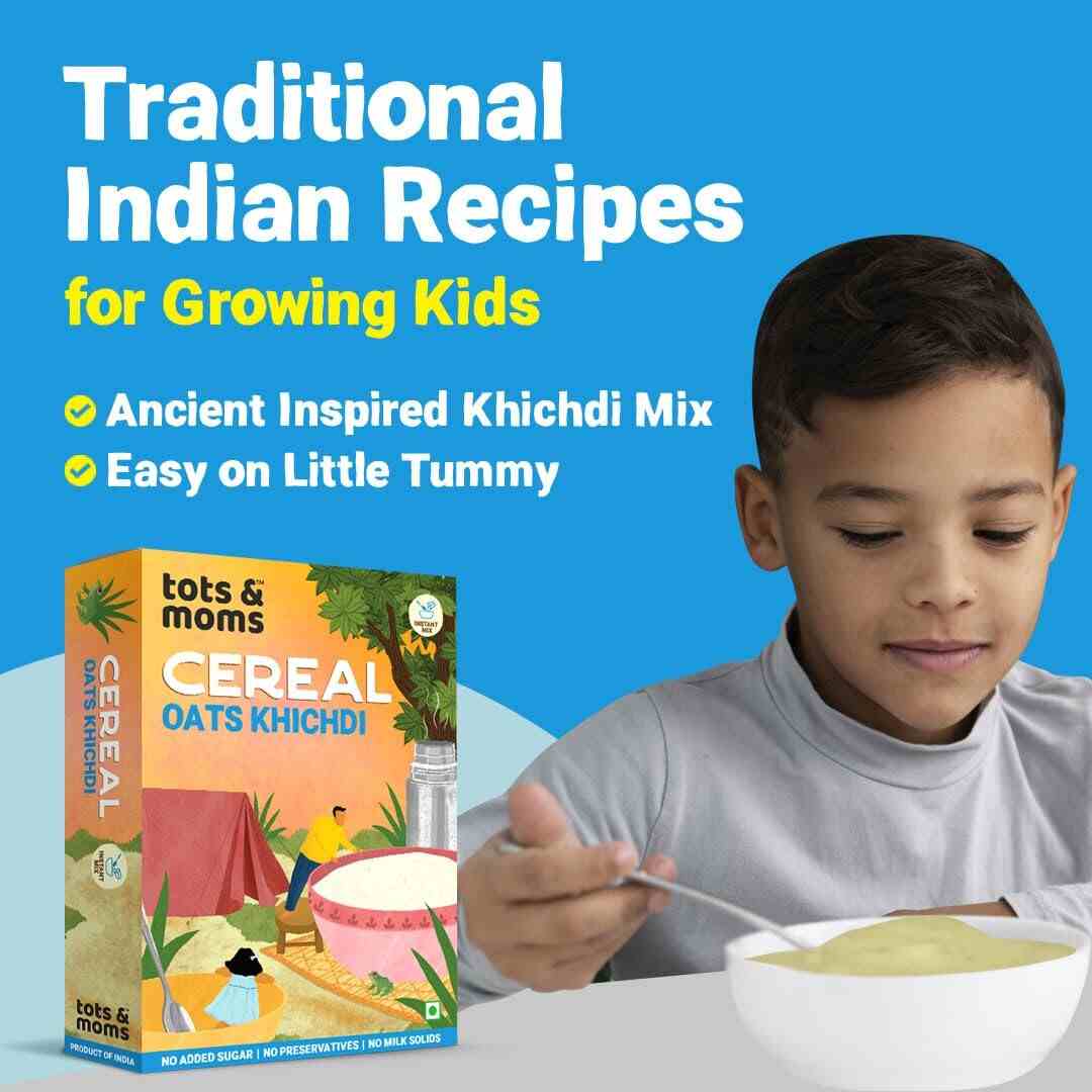 Tots & Moms | Instant Oats Khichdi Cereal For Kids | Flavoured With Cumin & Pepper | 200G