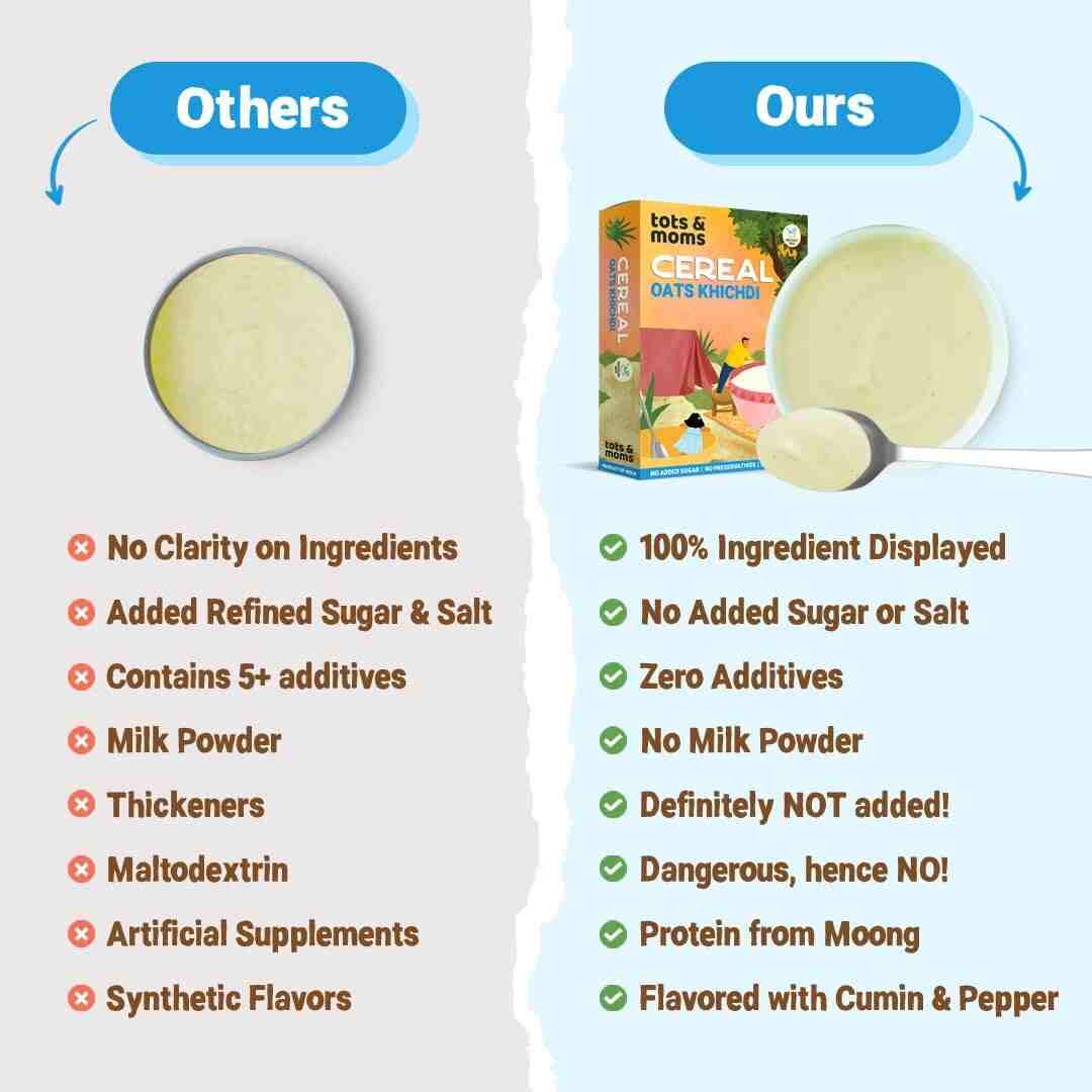 Tots & Moms | Instant Oats Khichdi Cereal For Kids | Flavoured With Cumin & Pepper | 200G