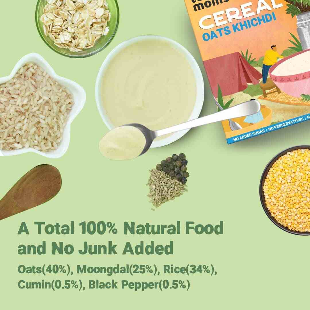 Tots & Moms | Instant Oats Khichdi Cereal For Kids | Flavoured With Cumin & Pepper | 200G