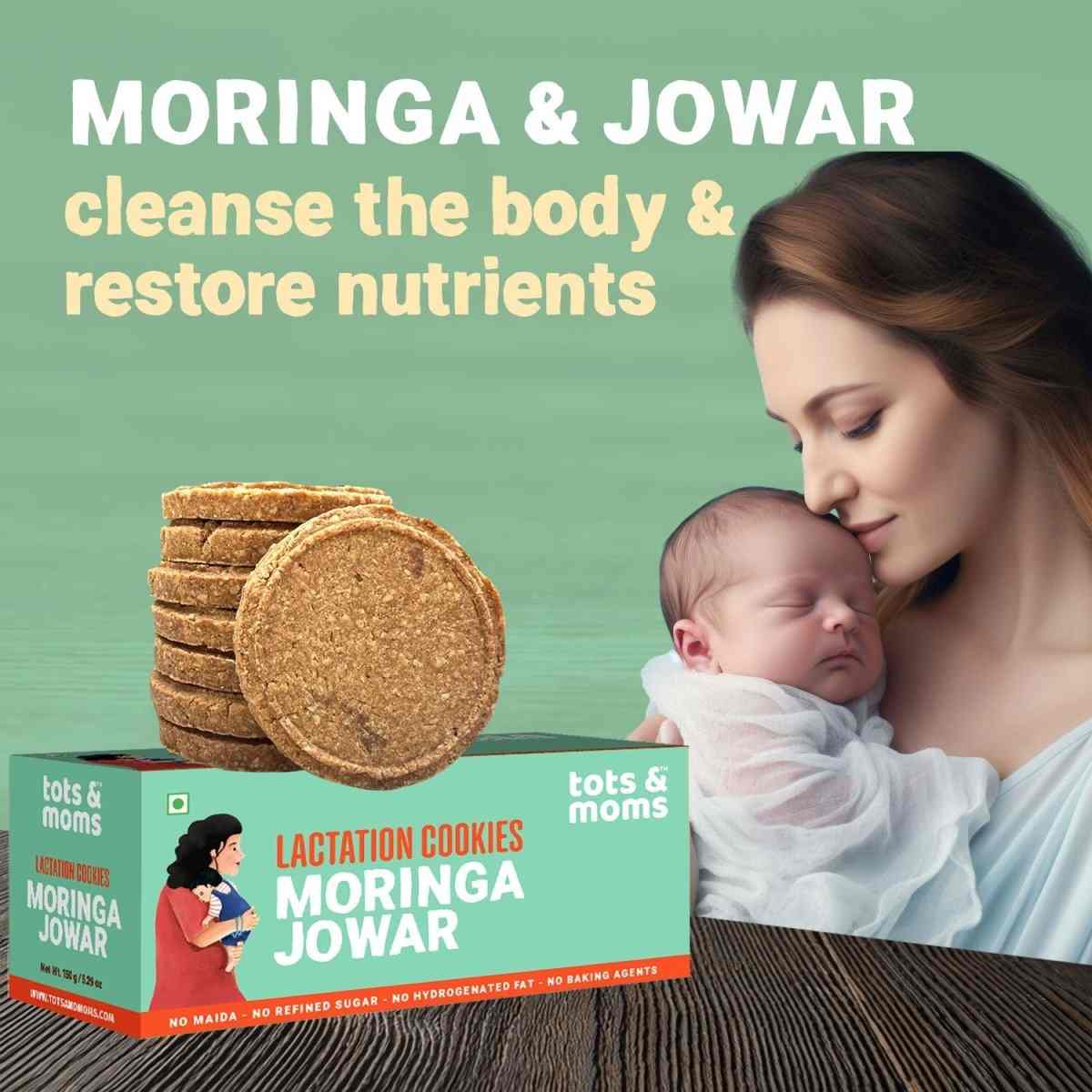 Tots & Moms | Lactation Cookies | Moringa & Jowar | 150G