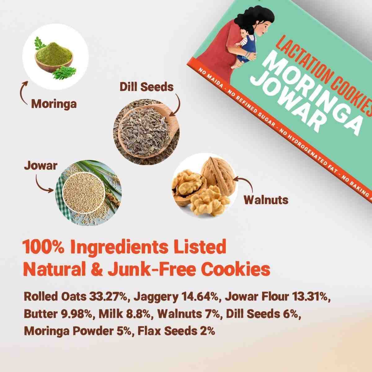 Tots & Moms | Lactation Cookies | Moringa & Jowar | 150G