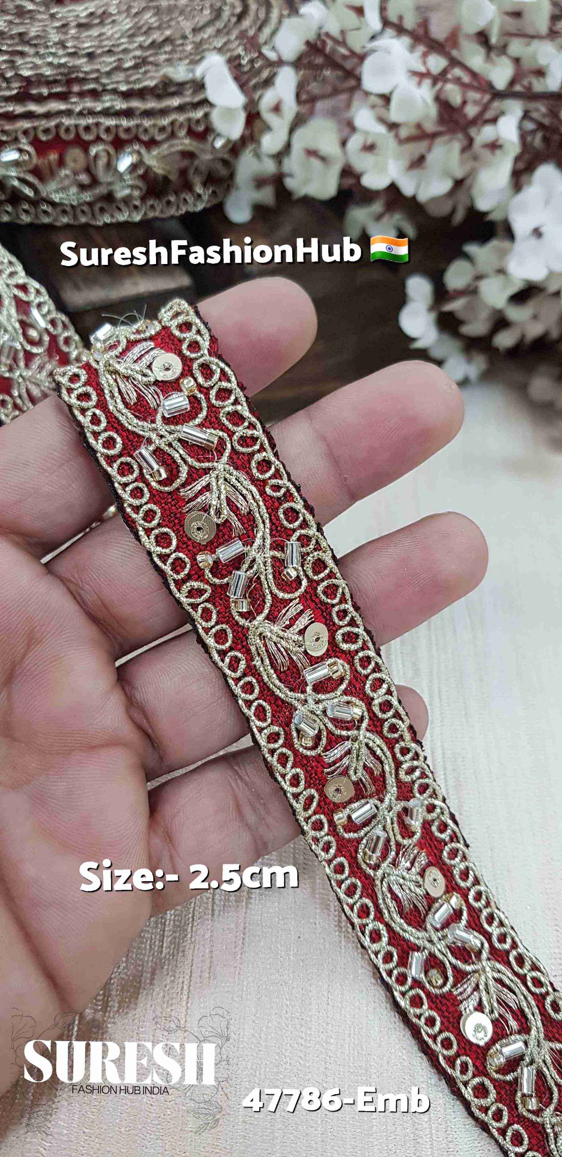 Velvet Maroon Floral Lace