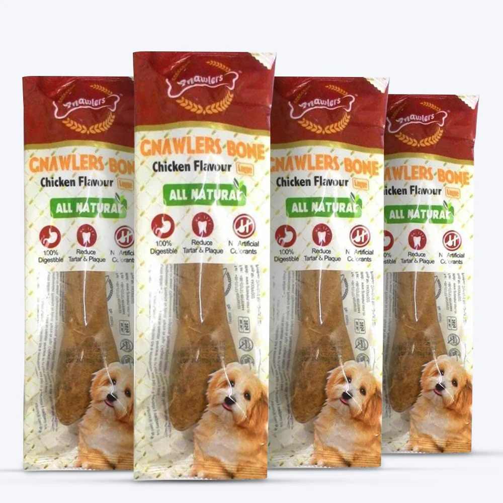 Gnawlers Bone Dog Treats - Chicken Flavour - Medium 95g