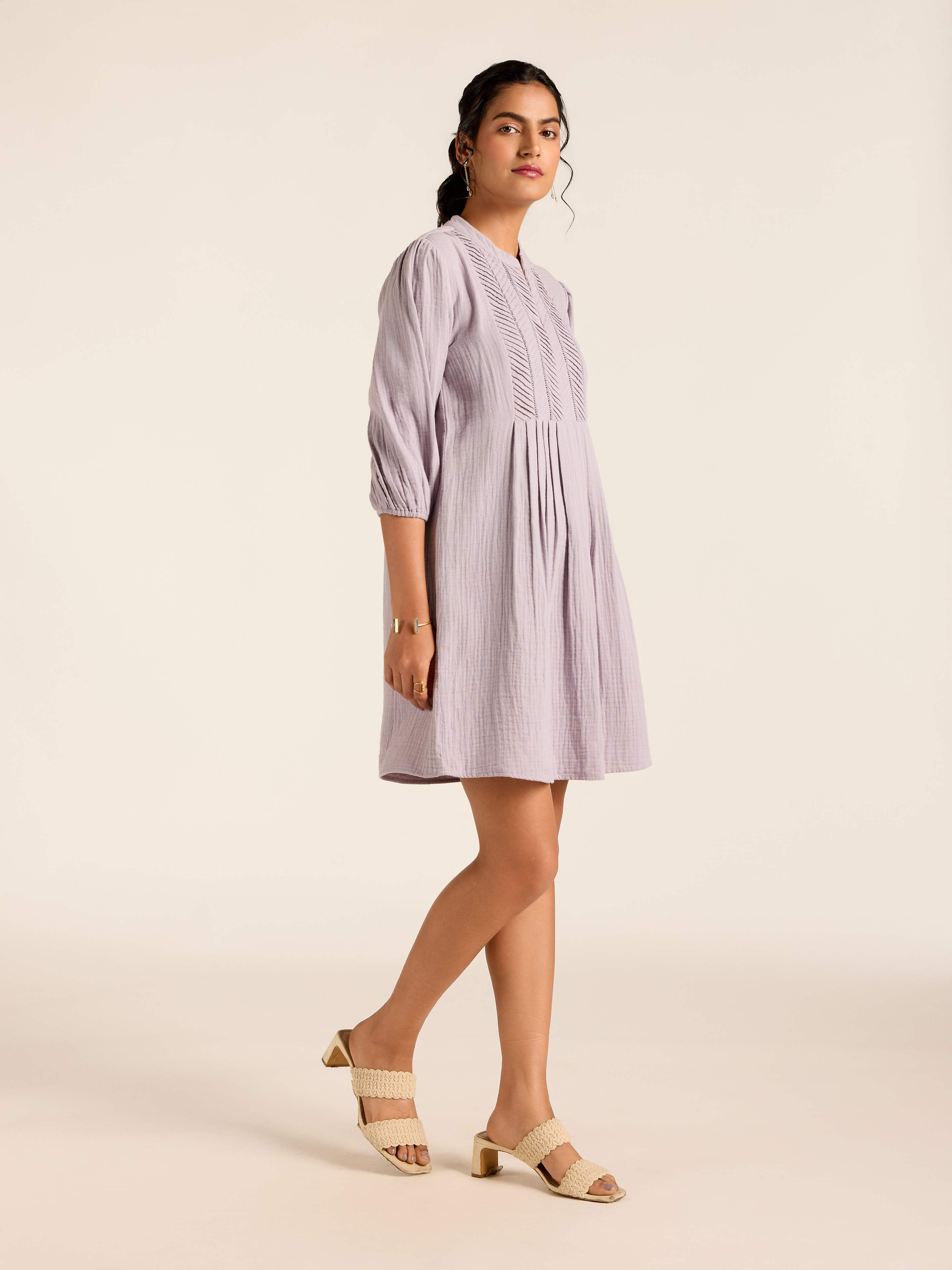 PURPLE MARGO SHORT DRESS