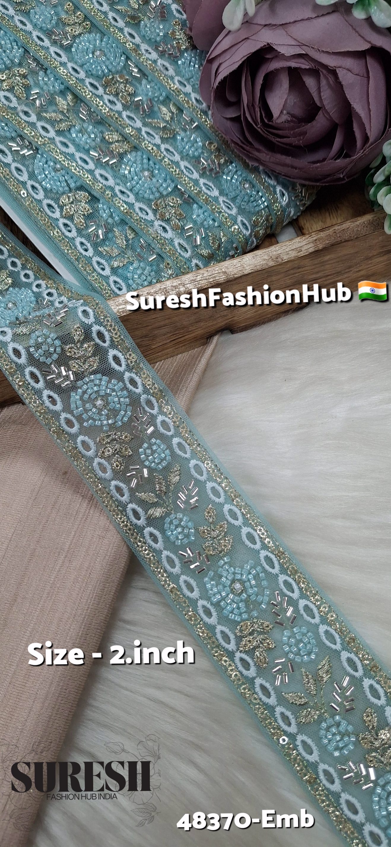  Floral Net Embroidered Lace