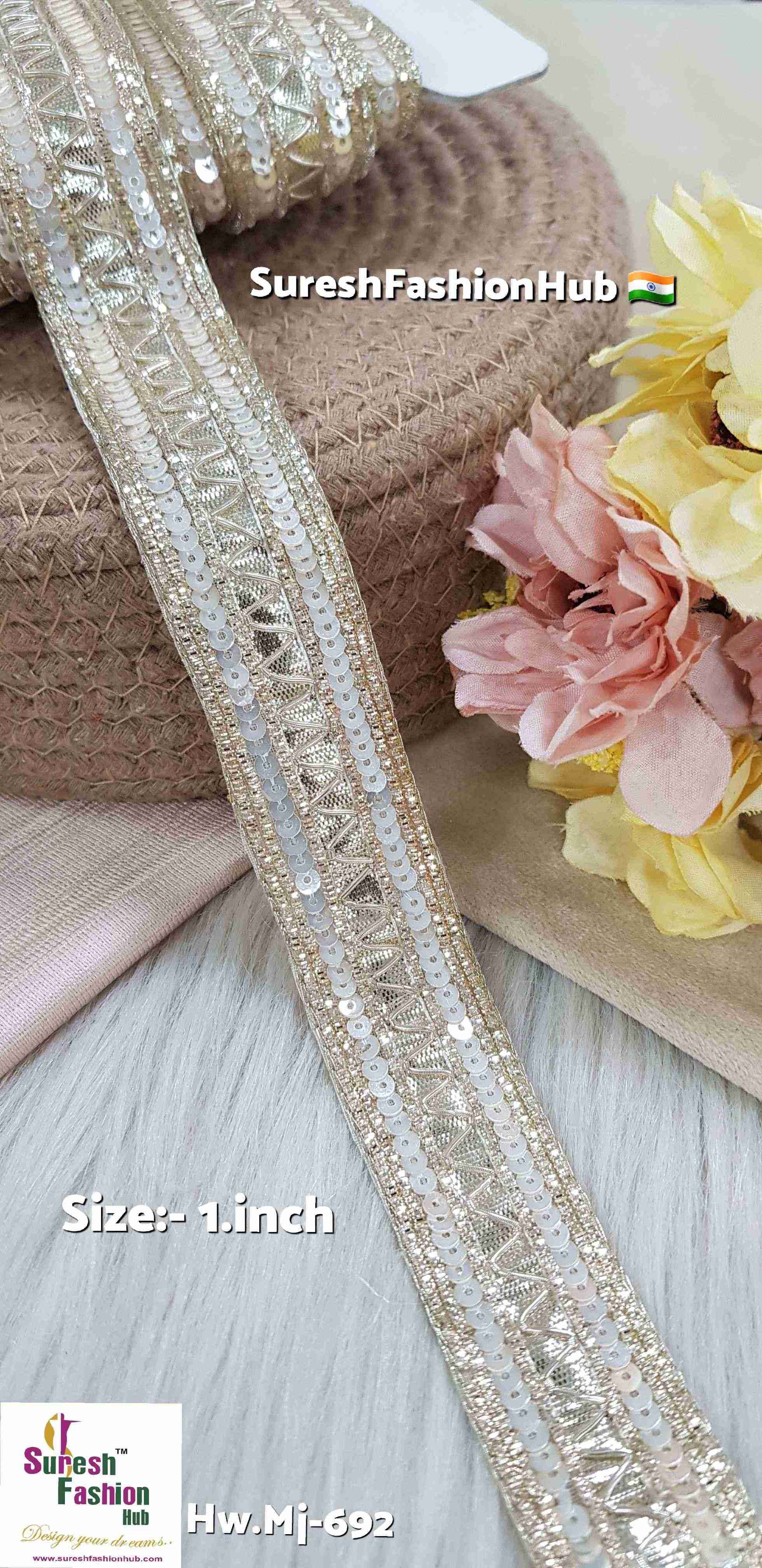Regal Light Gold Nakshi Gota Saadi Border