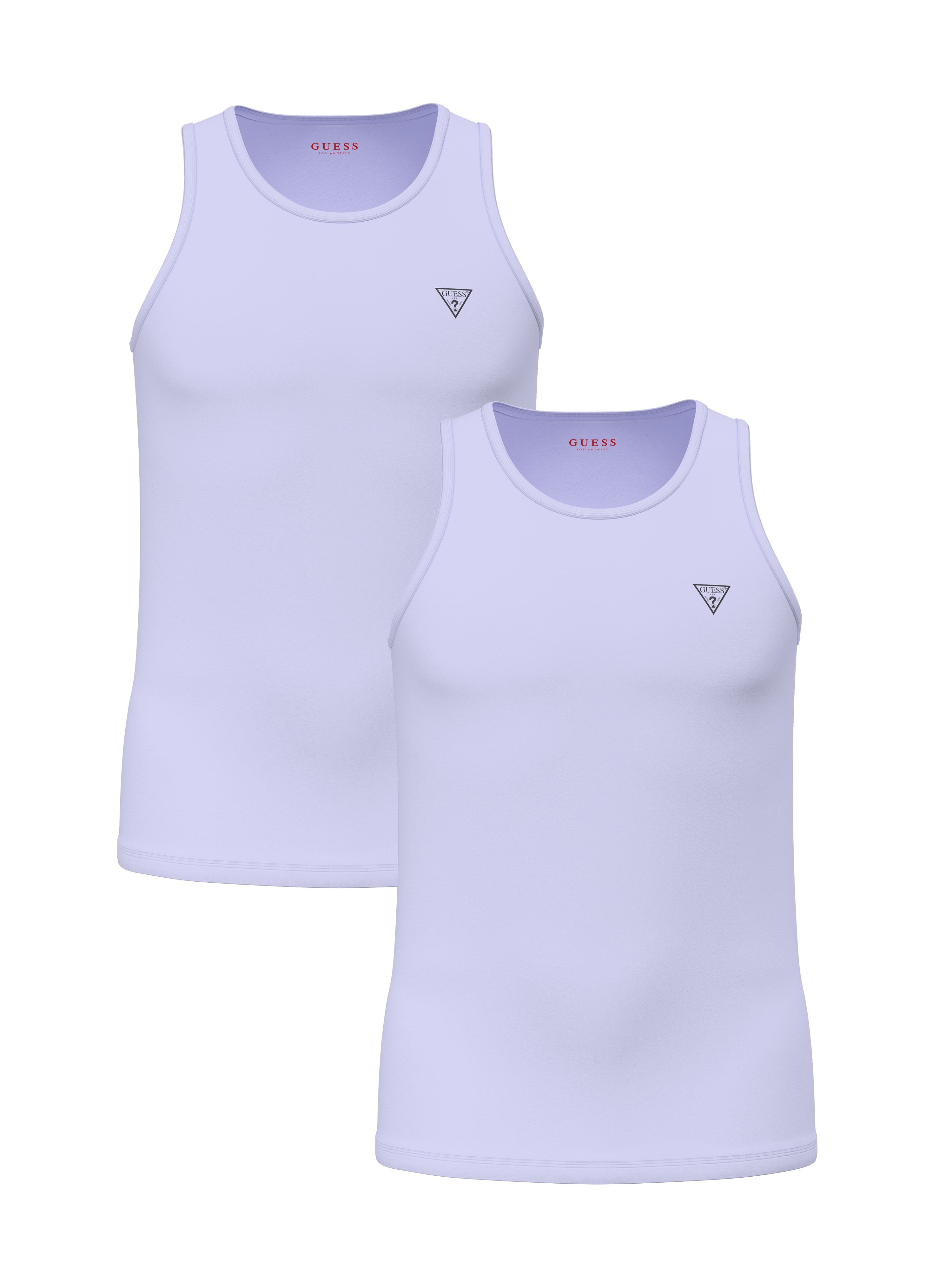 Caleb Hero White Solid Men Pack of 2 Tanks