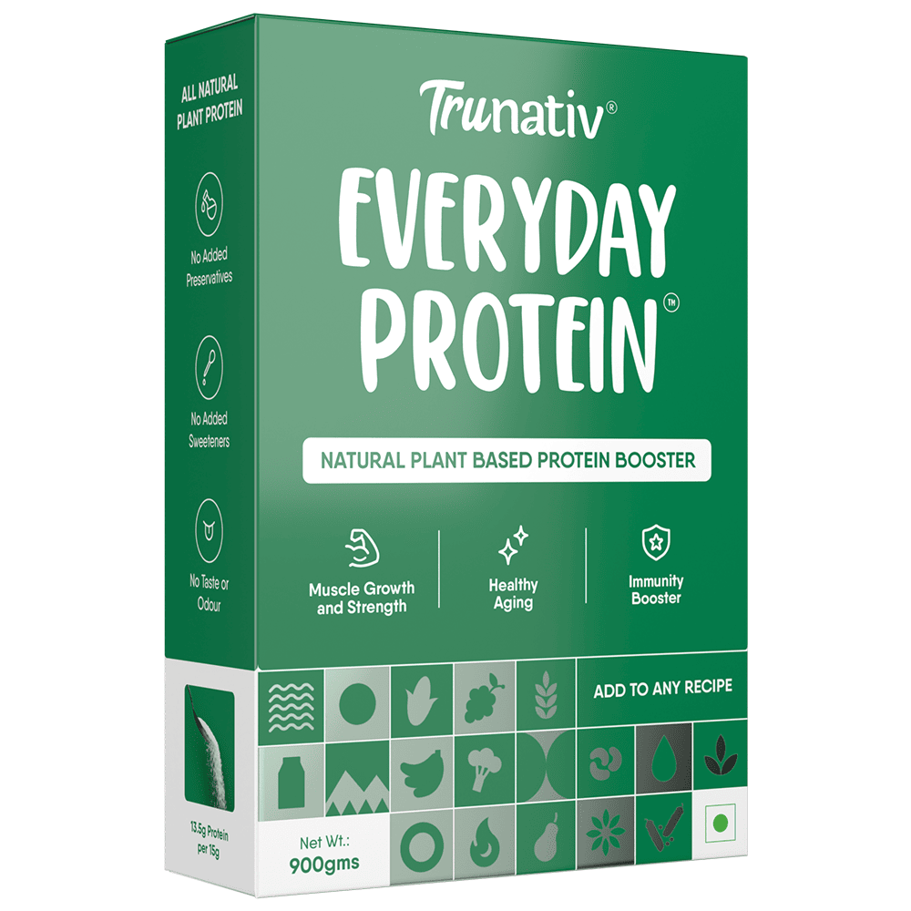 Trunativ | Cookable Vegan Plant Protein Isolate | Muscle Growth & Immunity Booster | Unflavoured 900g | Pack of 1