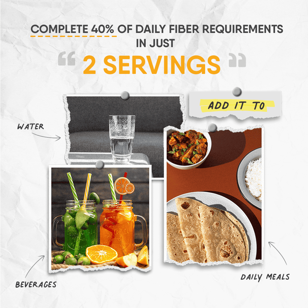 Trunativ | Everyday Fiber Supplement Powder| Instant Acidity Relief & Bloating relief | Unflavored | 600g | Pack of 6