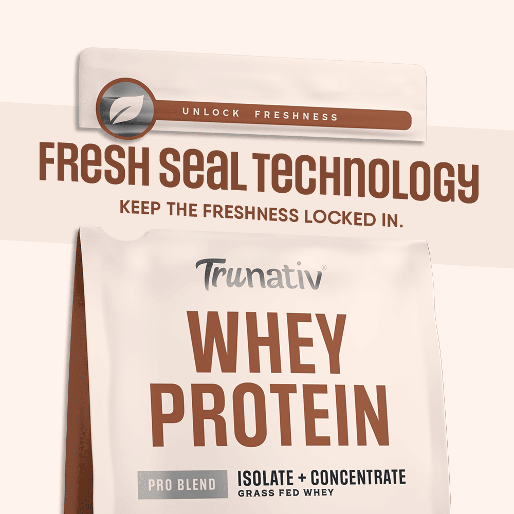 Trunativ | Whey Protein Isolate & Concentrate Pro Blend | 26g Protein & 6g BCAA Per Scoop | Coffee Mocha 907g | 2lbs