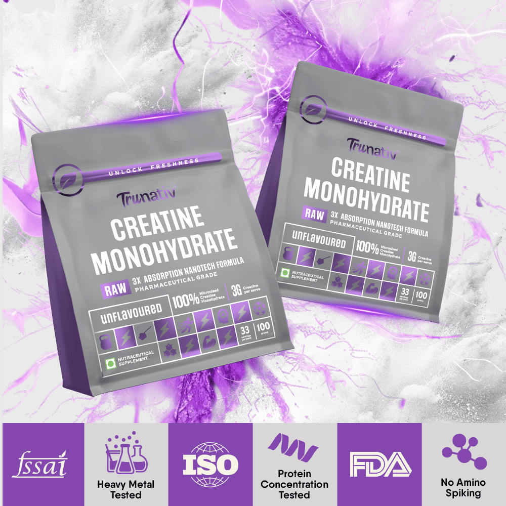 Trunativ | Pure Micronised Creatine Powder | Creatine Monohydrate Supplement for Strength | Gut-Friendly | 33 Servings | 100g