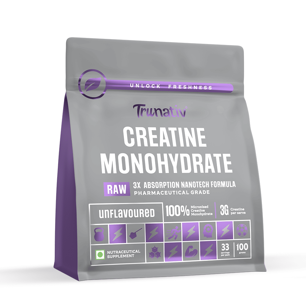 Trunativ | Pure Micronised Creatine Powder | Creatine Monohydrate Supplement for Strength | Gut-Friendly | 33 Servings | 100g