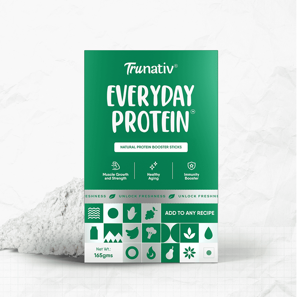 Trunativ | Cookable Vegan Plant Protein Isolate | Muscle Growth & Immunity Booster | Unflavoured 15 Sticks -165g | Pack of 1