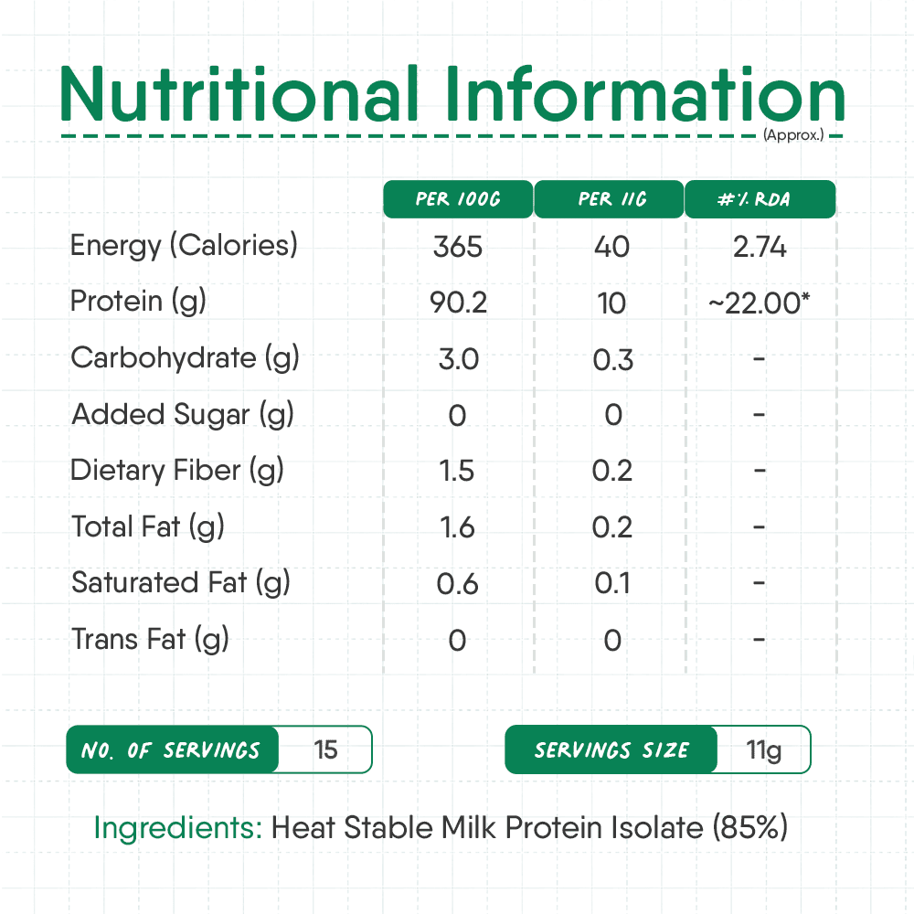 Trunativ | Cookable Vegan Plant Protein Isolate | Muscle Growth & Immunity Booster | Unflavoured 15 Sticks -165g | Pack of 1