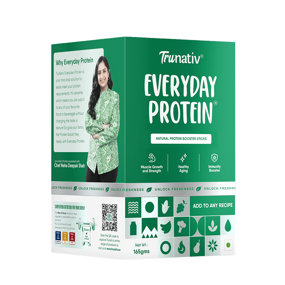 Trunativ | Cookable Vegan Plant Protein Isolate | Muscle Growth & Immunity Booster | Unflavoured 15 Sticks -165g | Pack of 1