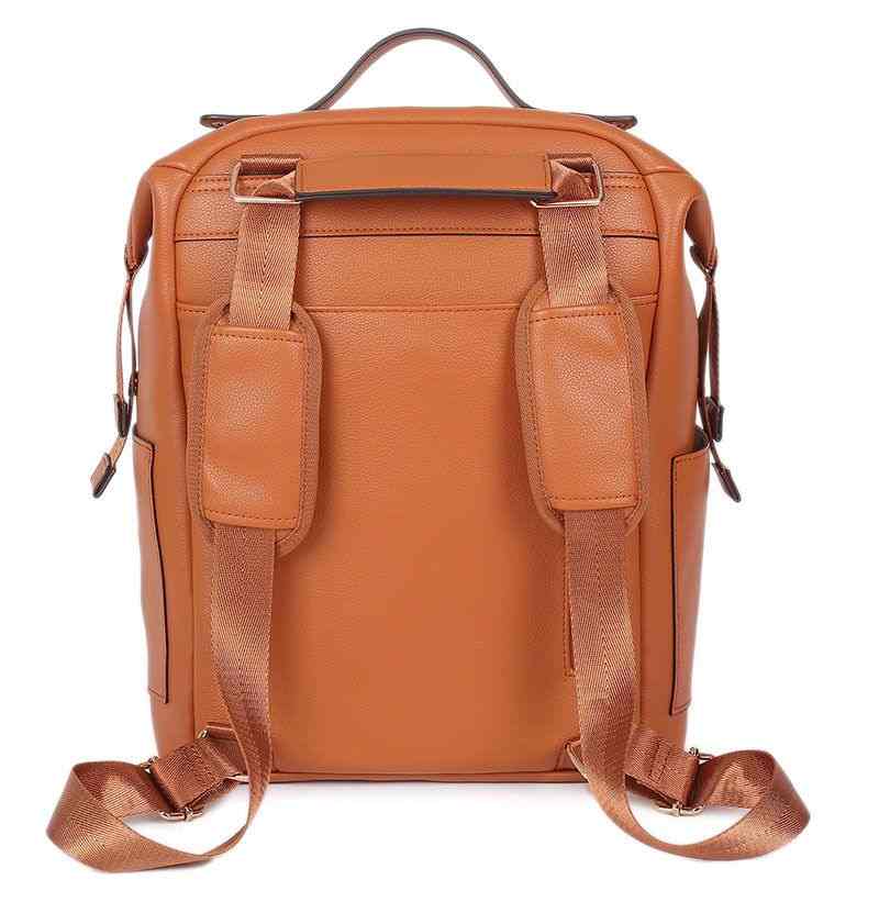 Dune Tan Leather Diaper Bag