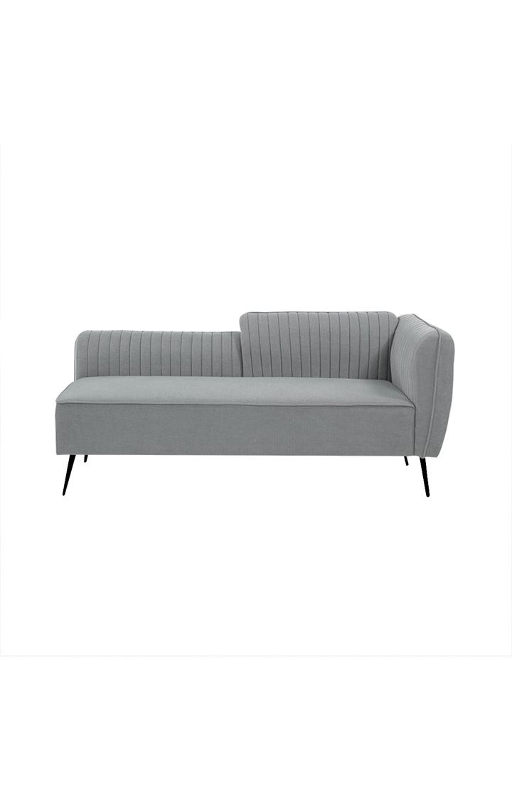 neudot Diva RHS Sofa Chaise Lounger with Black Legs for Living Room|Bedroom|2 Person Sofa|Diwan|Premium Fabric | Solid Wood Frame|2 Seater (Colour : Misty Grey (DIY))
