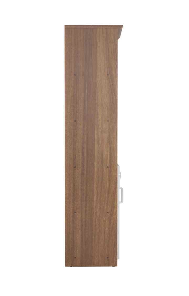 Vivaldi Book Shelf with Open & Closed Storage in Leon Teak Finish