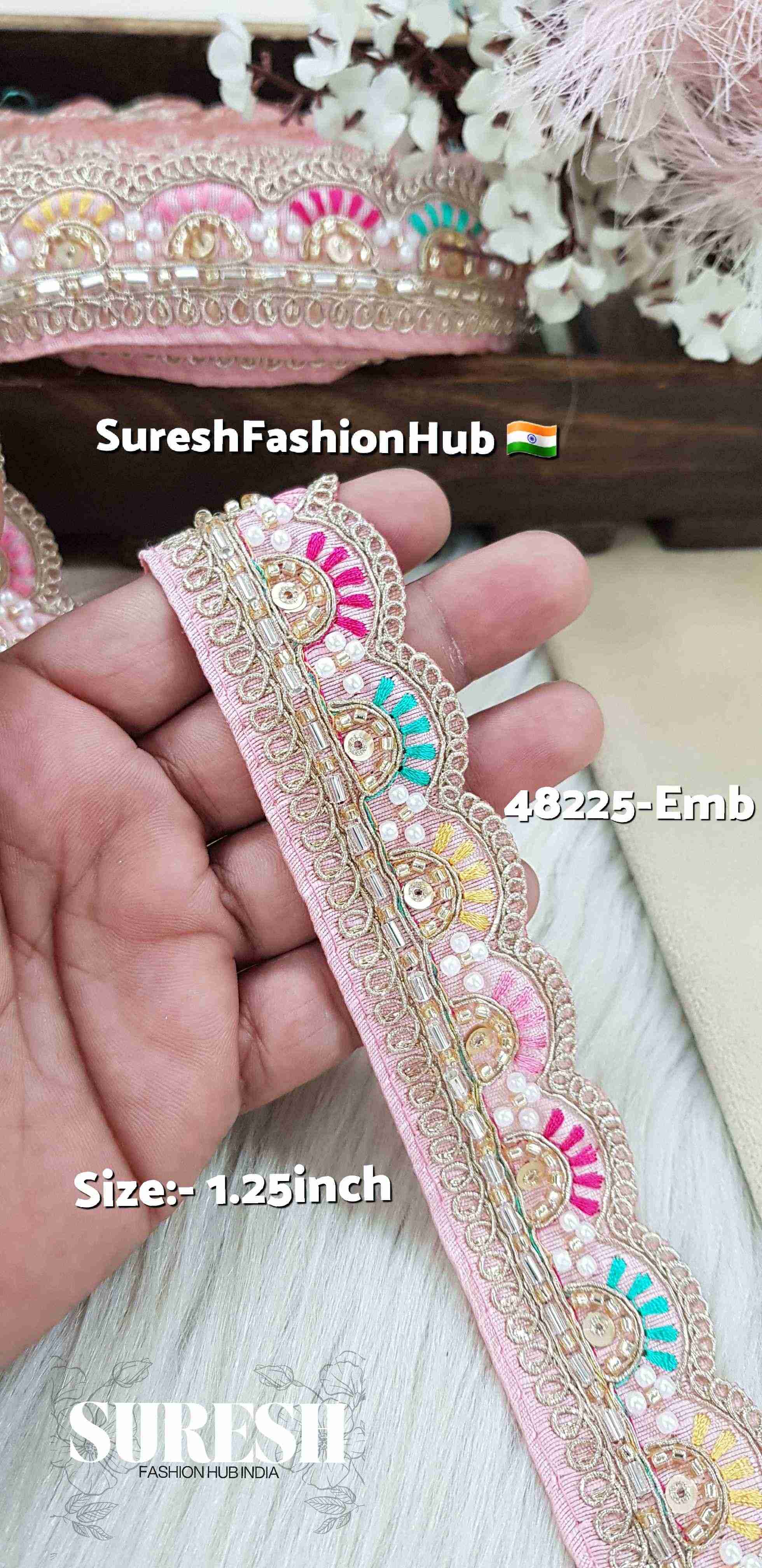 Baby Pink Blossom Scalloped Edge