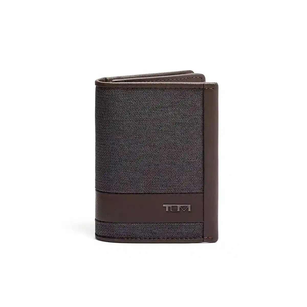 Gusseted Card Case Anthracite/Brown