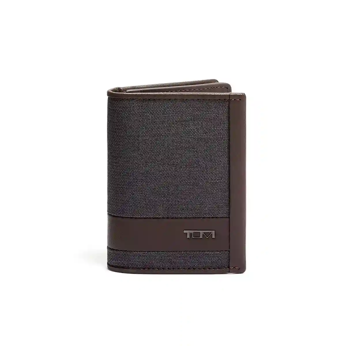 Gusseted Card Case Anthracite/Brown
