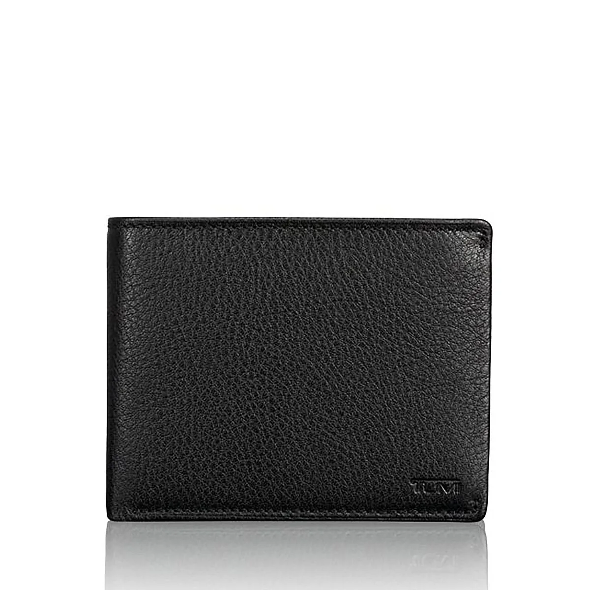 Global Wallet With Coin Pocket Black Smooth