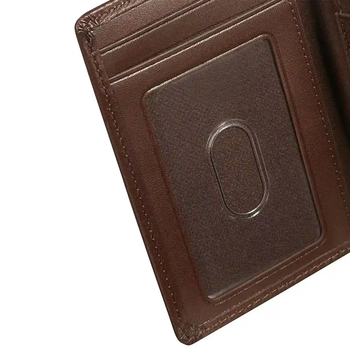 Multi Window Card Case Dark Brown Smooth