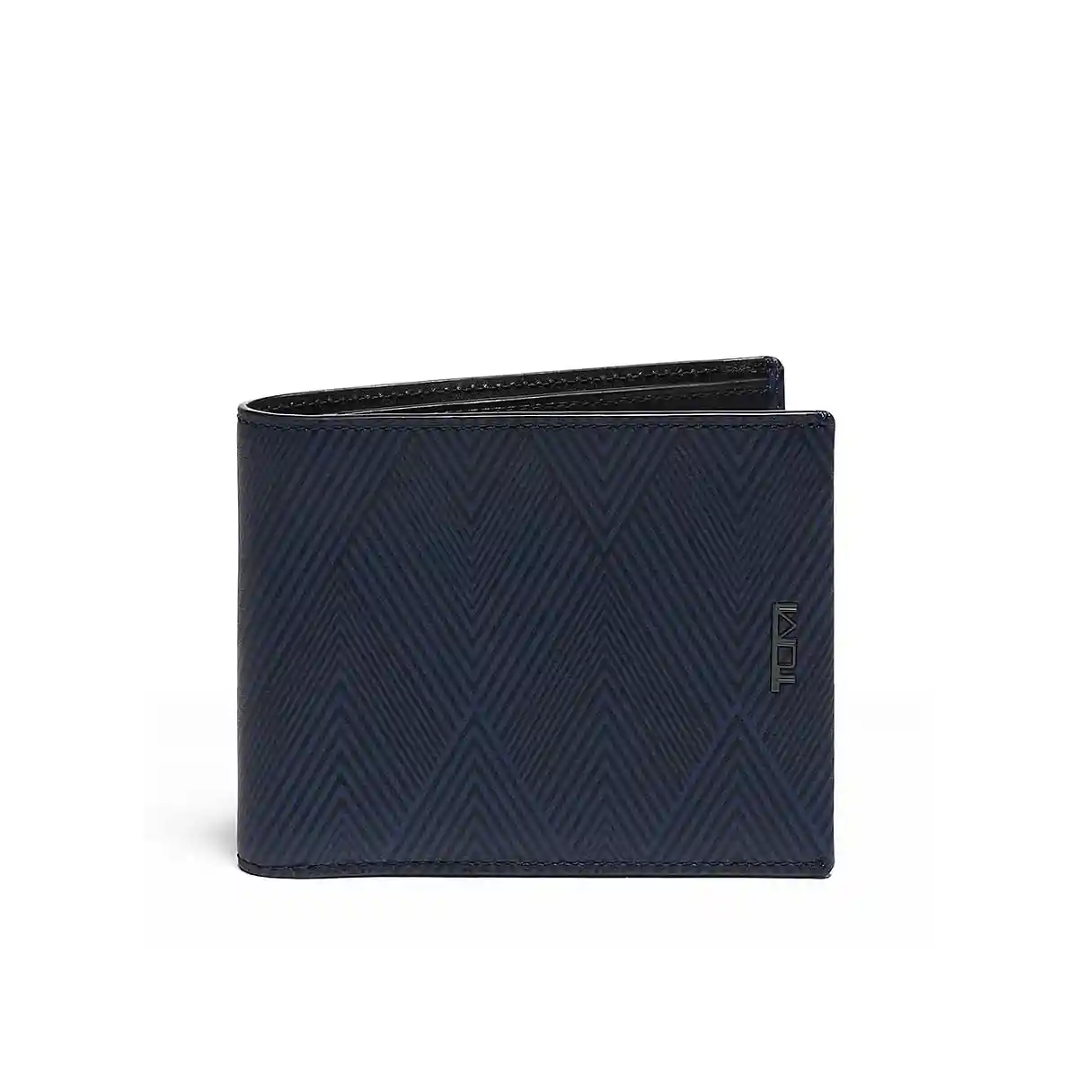Global Double Billfold Navy Hbone