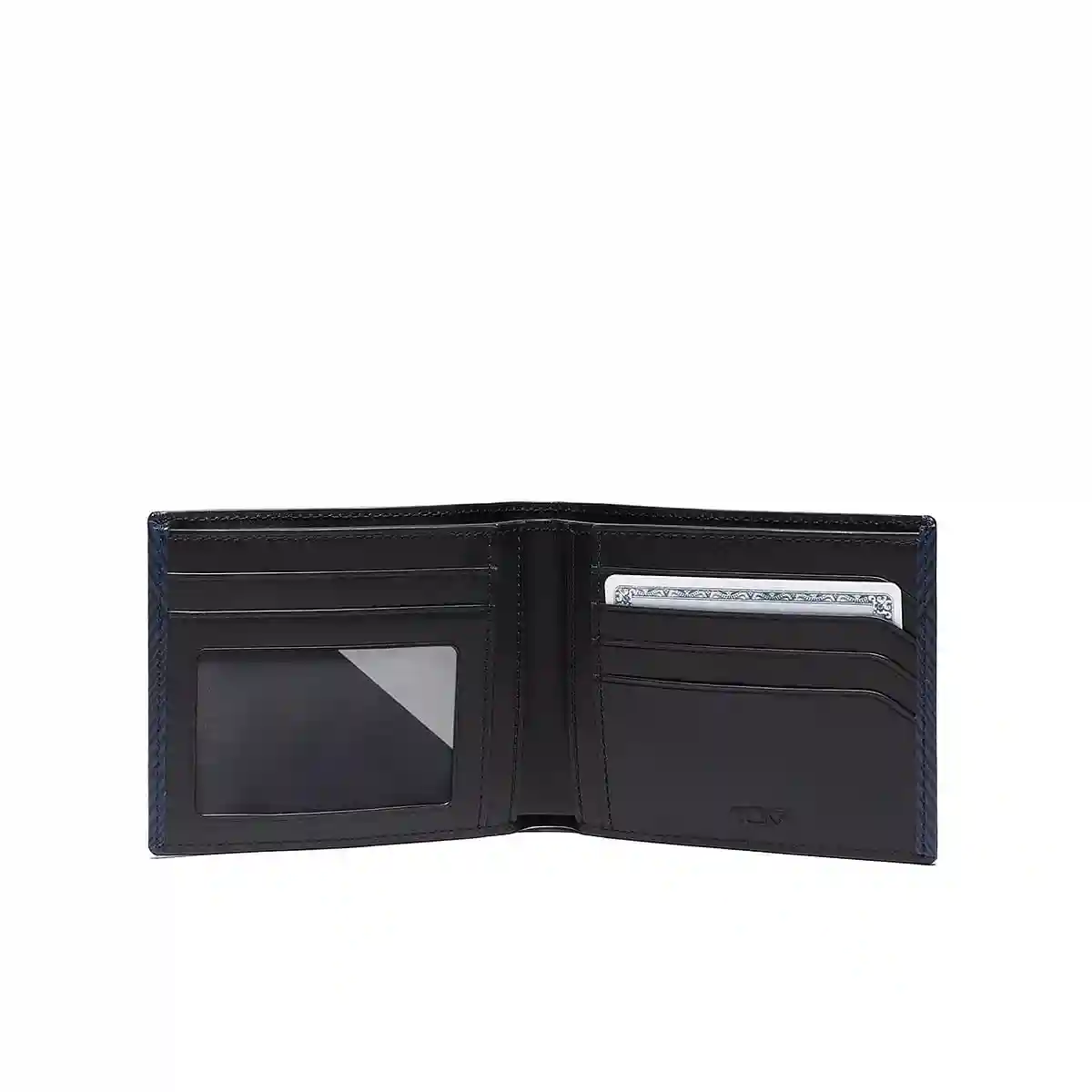Global Double Billfold Navy Hbone