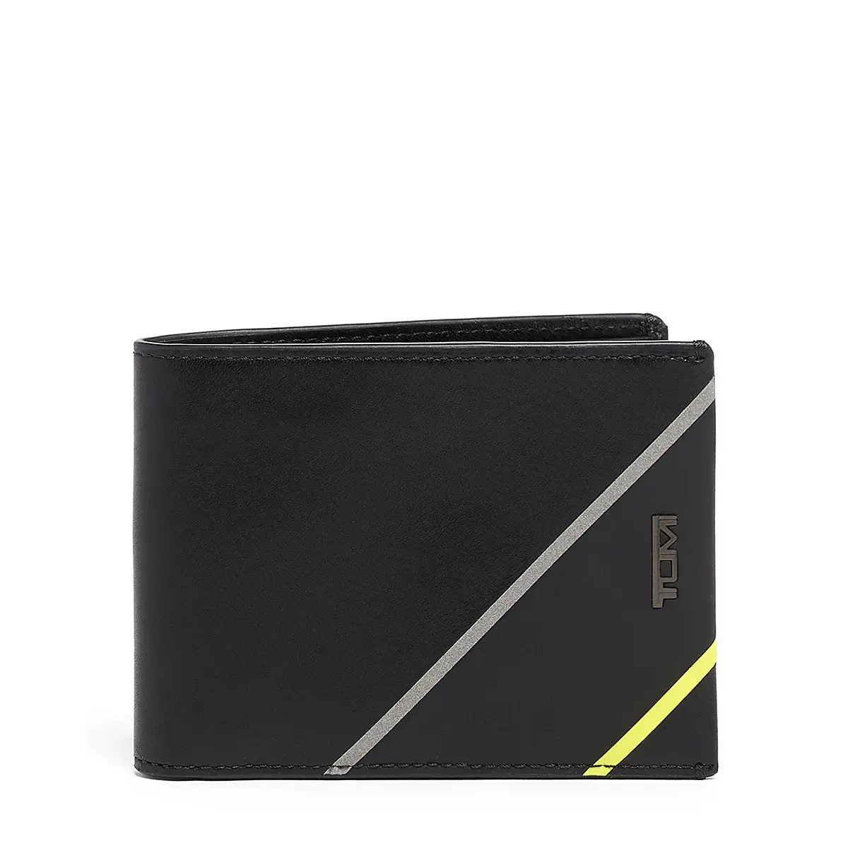 Gusseted Card Case Black/Bright Lime