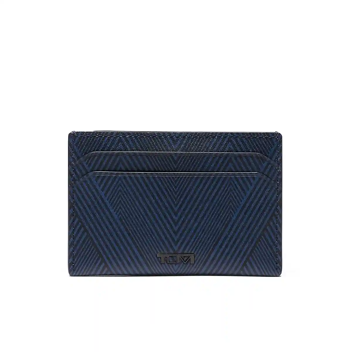 Slim Card Case Navy Hbone