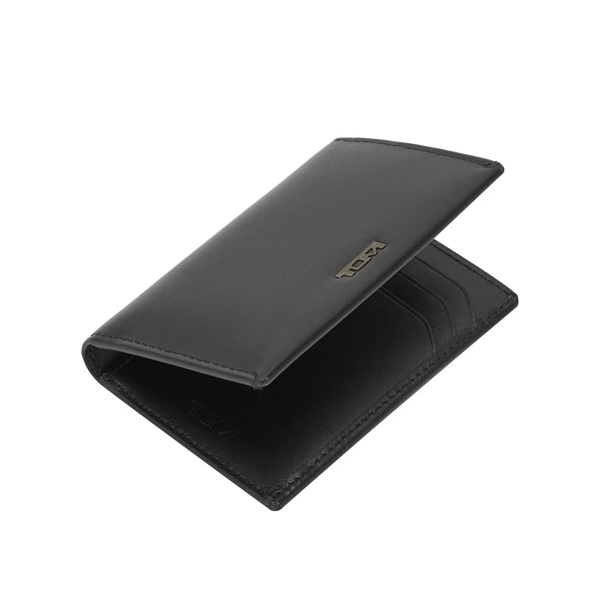 Multi Window Card Case Black Smooth