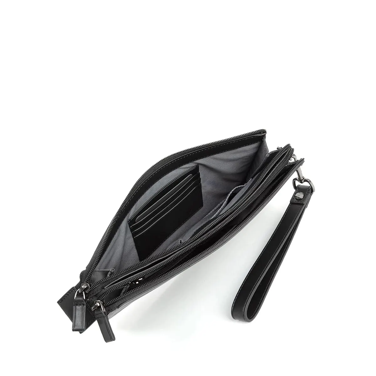 Double Zip Clutch
