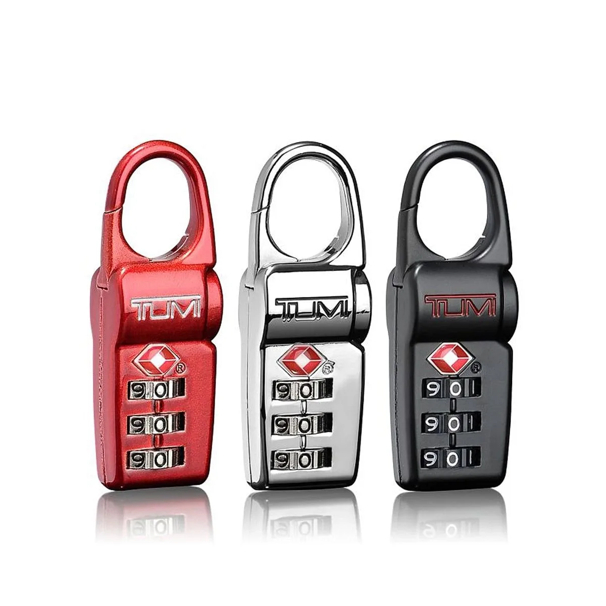 Tumi | Tsa Lock Box Set Of 3 Black, Silver, Red