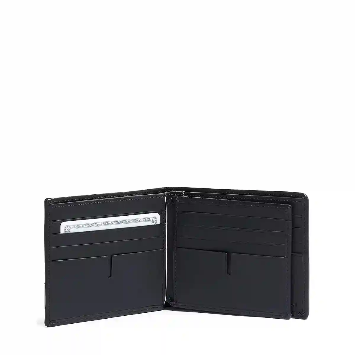 Global Center Flip Passcase Billfold Black Chrome