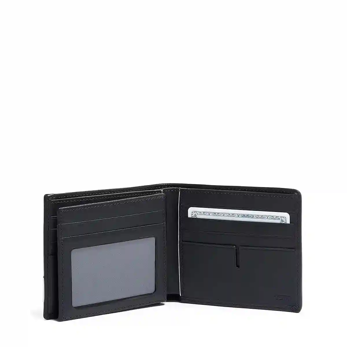 Global Center Flip Passcase Billfold Black Chrome