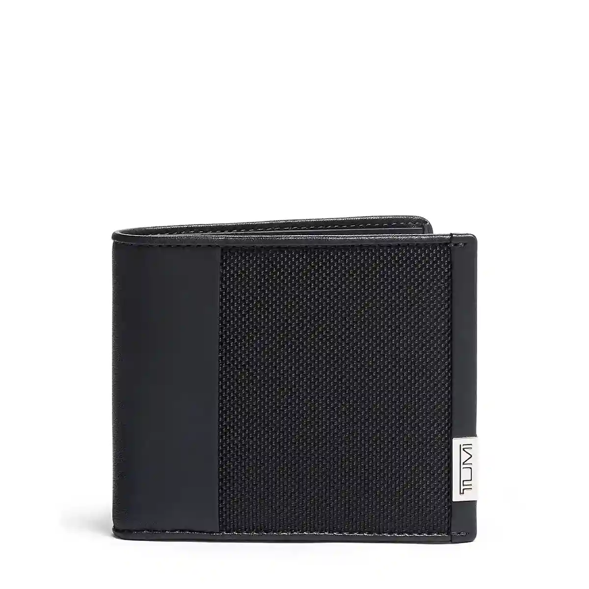 Global Center Flip Passcase Billfold Black Chrome