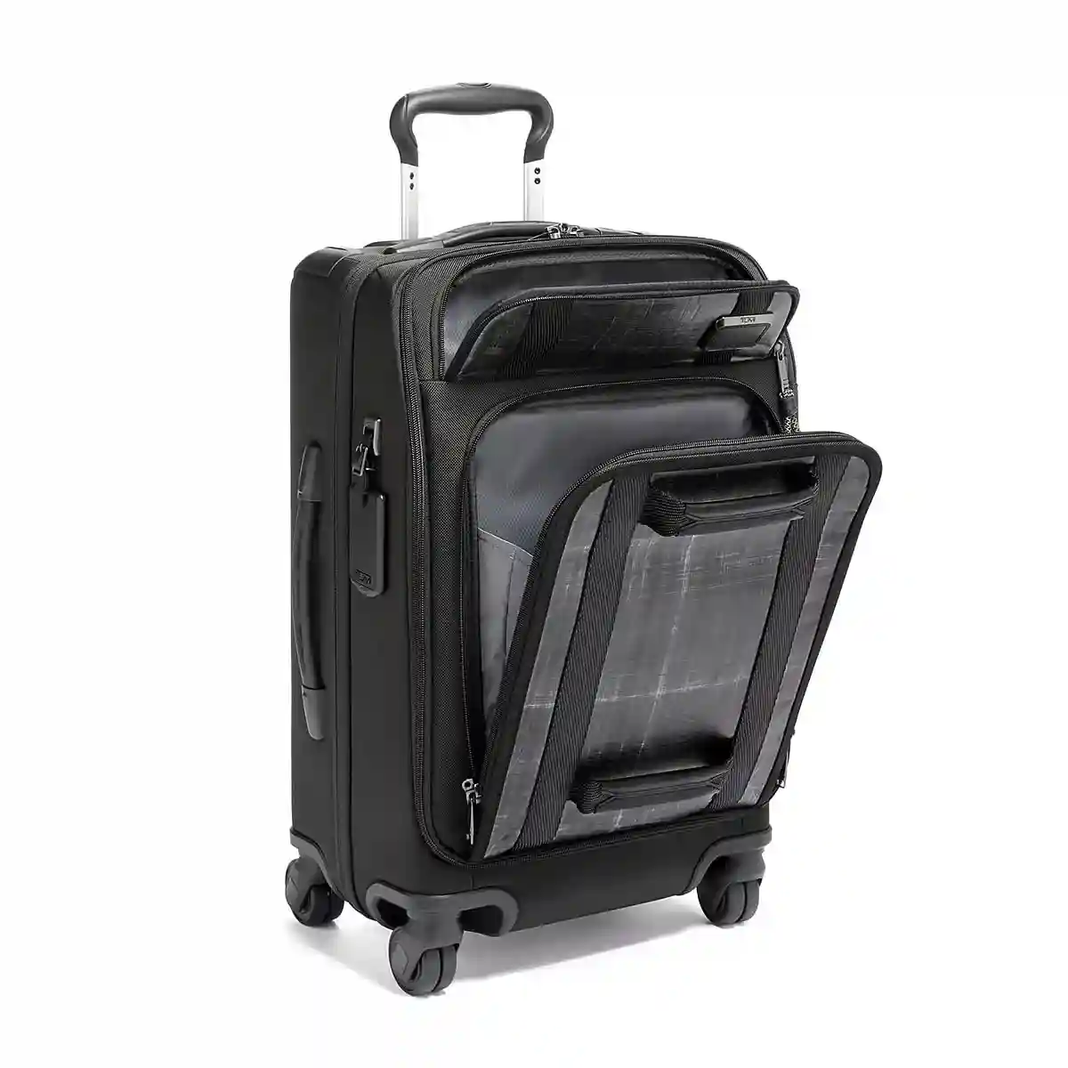 International Front Lid 4 Wheeled Carry-On Blck/White