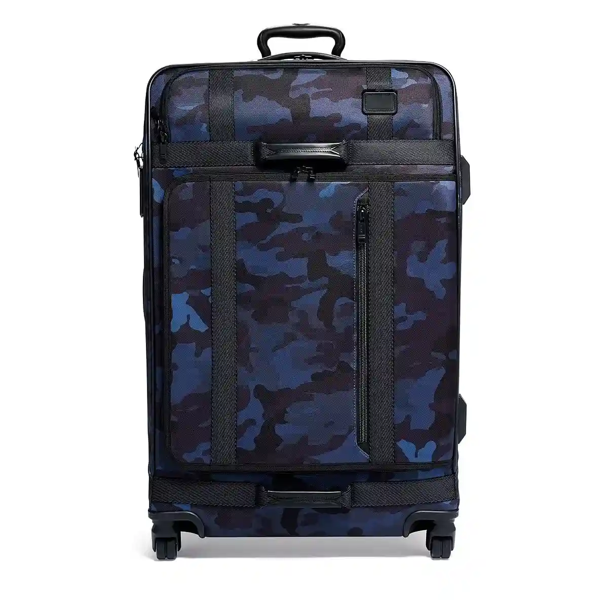 Extended Trip Expandable 4 Wheeled Packing Case Checked Luggage Navy Camouflage