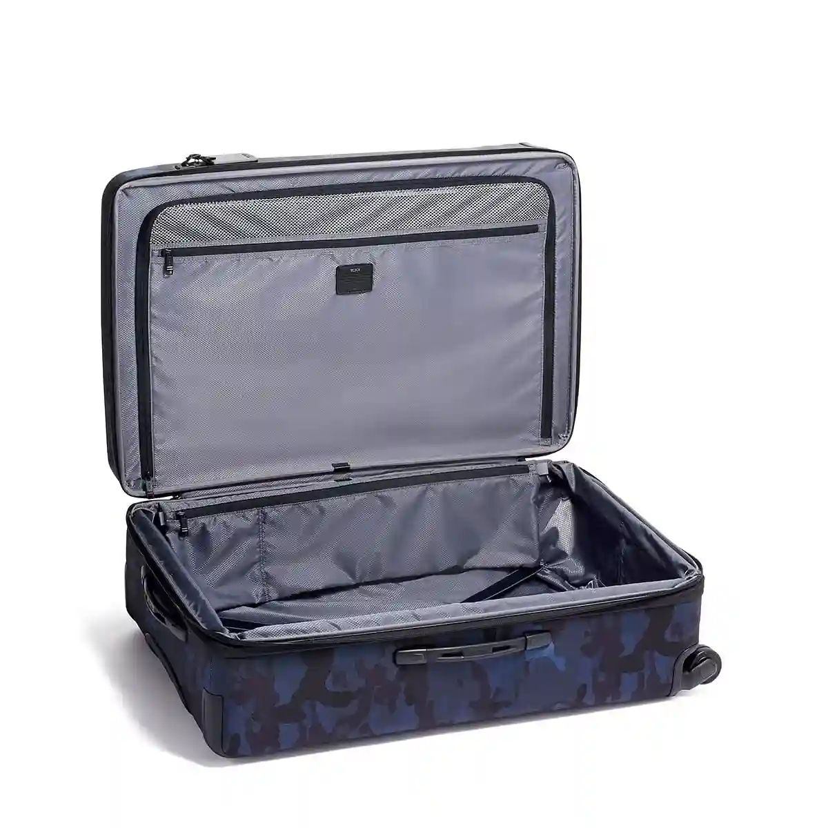 Extended Trip Expandable 4 Wheeled Packing Case Checked Luggage Navy Camouflage