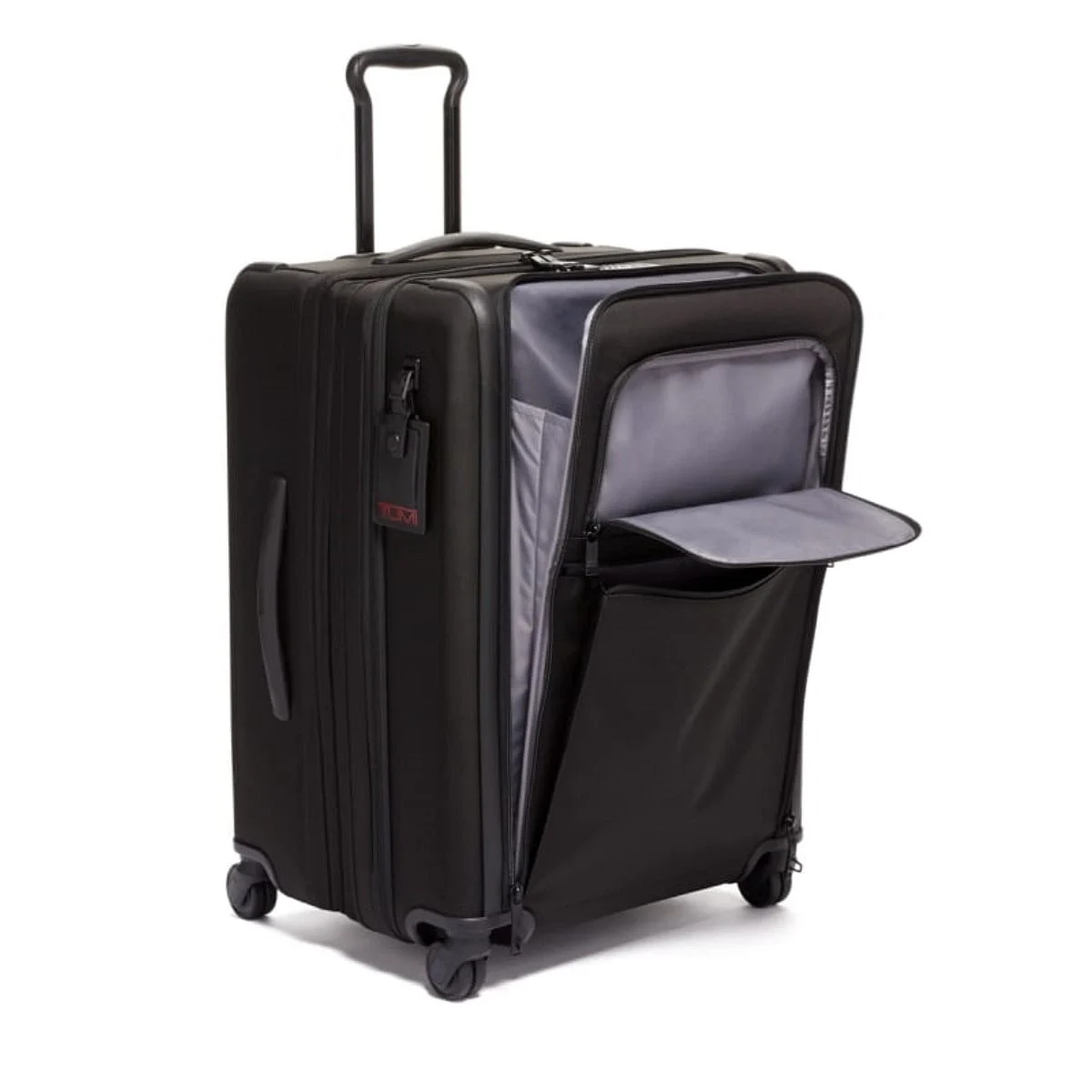 Short Trip Expandable 4 Wheeled Packing Case Checked Luggage Black