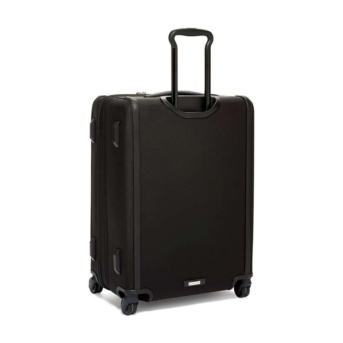 Short Trip Expandable 4 Wheeled Packing Case Checked Luggage Black/Gold