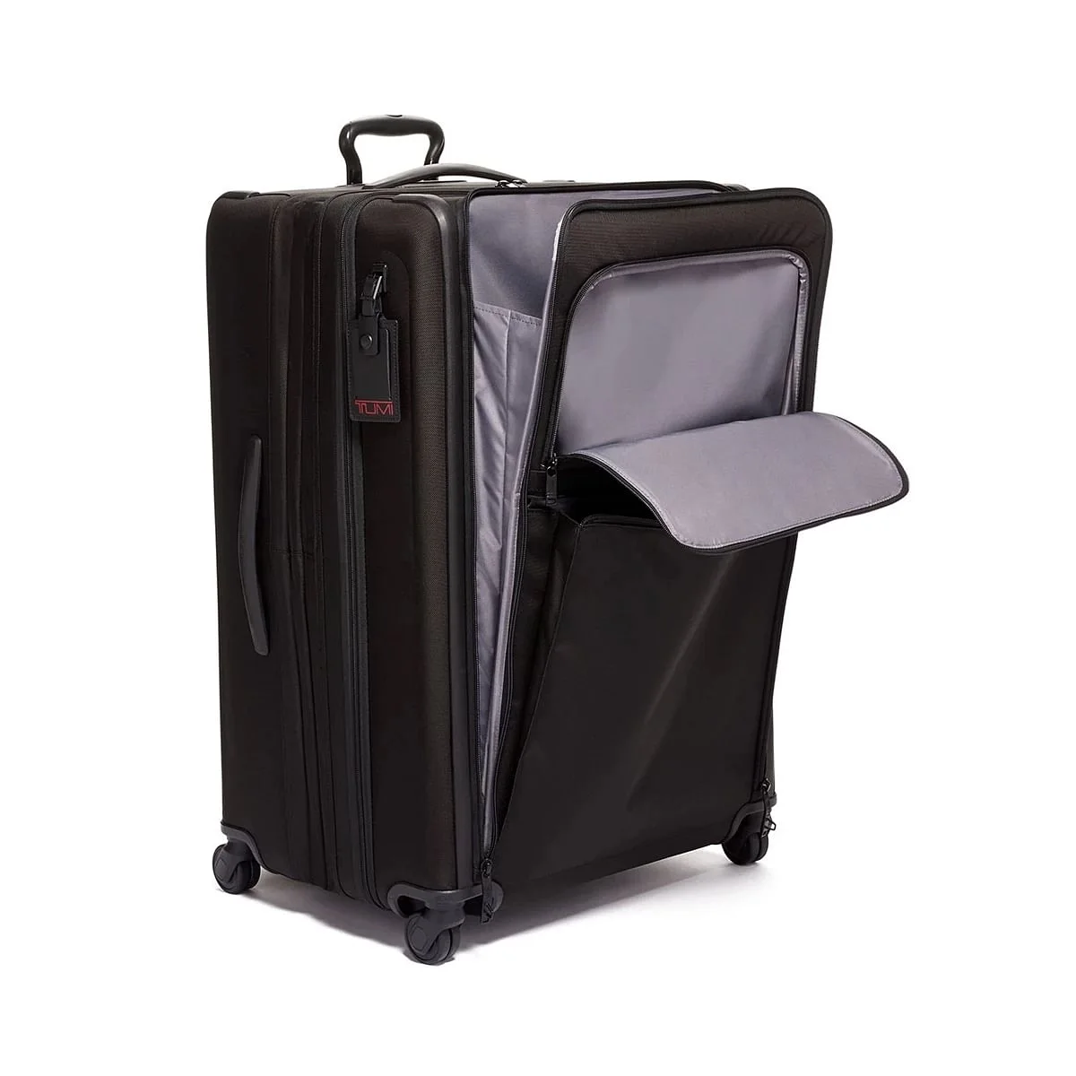Extended Trip Expandable 4 Wheeled Packing Case Checked Luggage Black